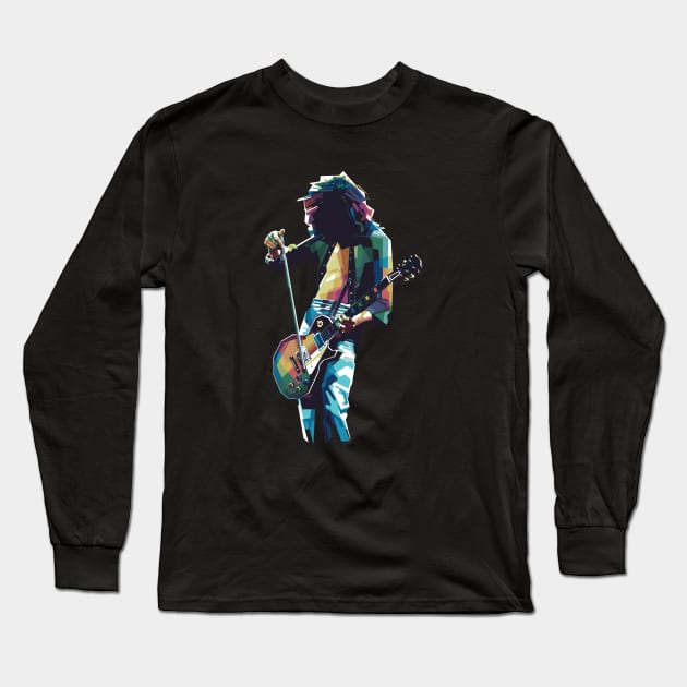 Guitar Aesthetic Long Sleeve T-Shirt by Alkahfsmart